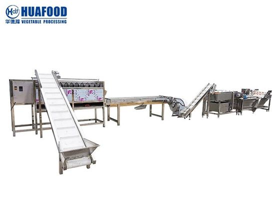 Full Automatic Fruit And Vegetable Processing Line Root Leafy Asparagus Washing Line