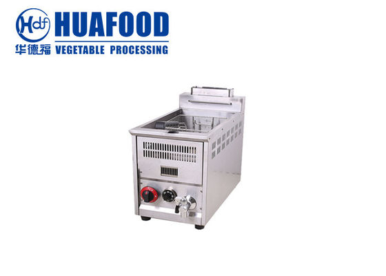 Adjustable 8 Liter Commercial Gas Deep Fryer With Temperature Control