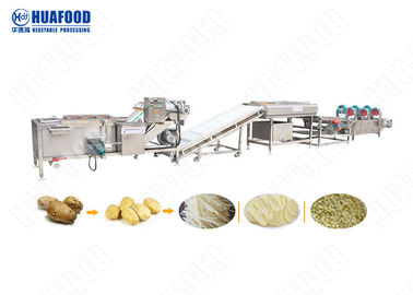 Combined Peeling Slicing Cutting Fruit And Vegetable Processing Line