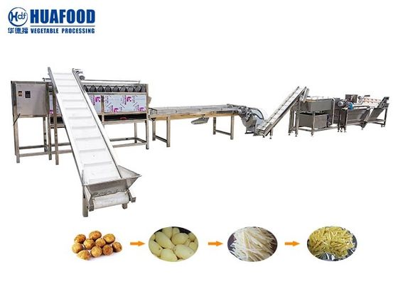 2000kg/h Fruit And Vegetable Processing Line Potato Washing Peeling Machine
