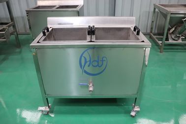 Gas / Electric Heating Chicken Deep Fryer Machine Commercial Two Baskets