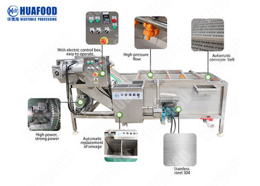 Ozone Vegetable Washing Machine High Efficiency For Food Processing Factory