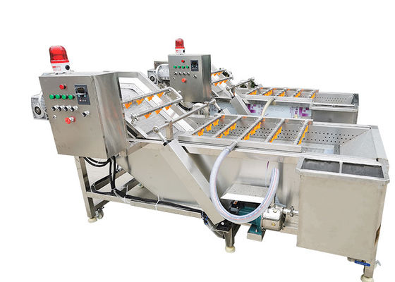 Air Bubble 3.75KW 500kg/h vegetable washing equipment