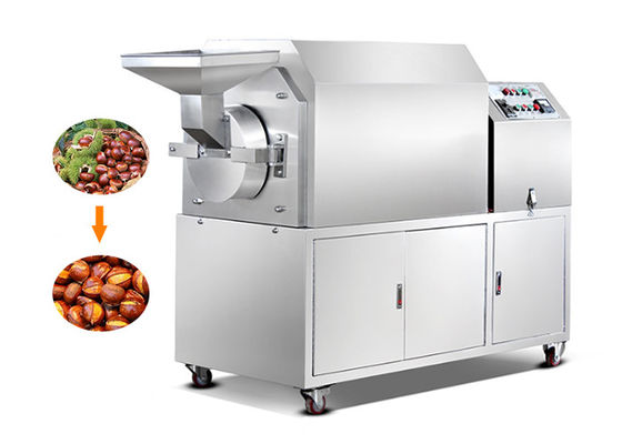 Gas Batch Small Induction Cereal Roaster Nut Roasting Machine In India