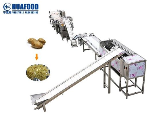 2000kg/h Fruit And Vegetable Processing Line Potato Washing Peeling Machine