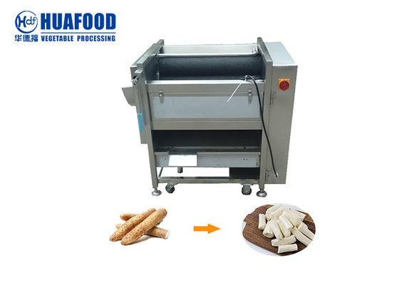 Commercial 1000mm Brush Cassava Washing And Peeling Machine 300kgs/h