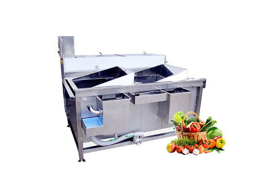 Automatic Restaurant Vegetable Washer With Double Trough Washing Machine