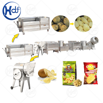 30-200kg/h Potato Fry Machine Potato Crisp Making Machine